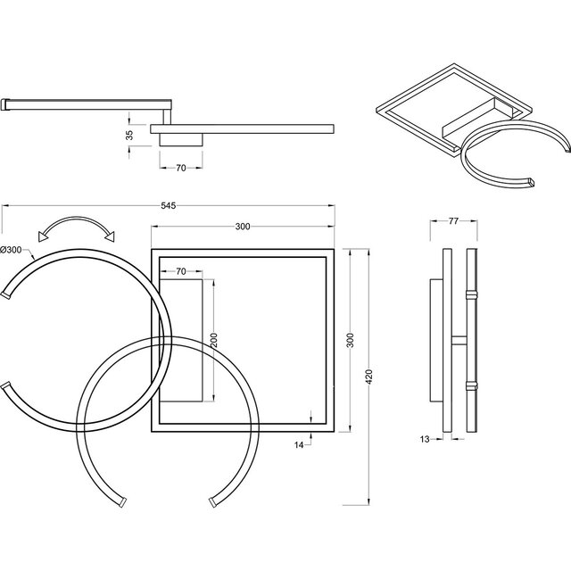 HLW LED LED Plafondlamp - Plafondverlichting - Trion Pivacci - 23.5W - Natuurlijk Wit 4000K - Dimbaar - Rechthoek - Mat Roségoud - Aluminium HLW LED LED Plafondlamp - Plafondverlichting - Trion Pivacci - 23.5W - Natuurlijk Wit 4000K - Dimbaar - Rechthoek - Mat Roségoud - Aluminium