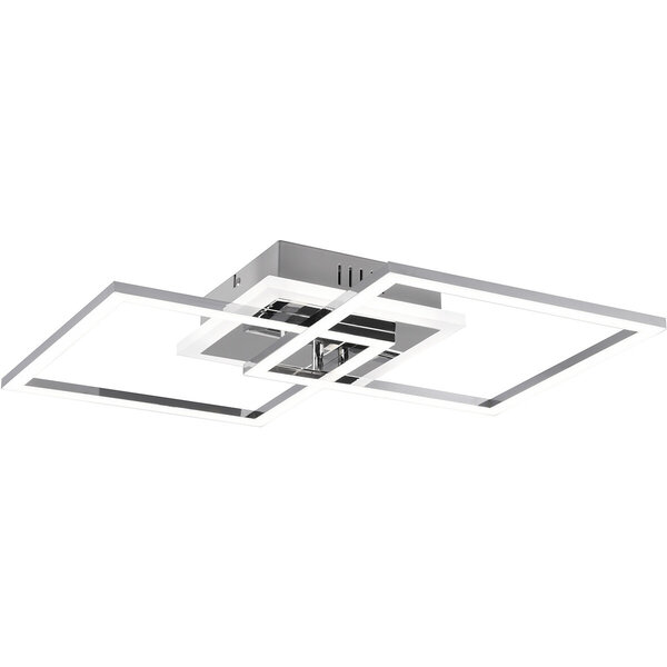 HLW LED LED Plafondlamp - Plafondverlichting - Trion Venda - 25W - Natuurlijk Wit 4000K - Dimbaar - Vierkant - Mat Chroom - Aluminium HLW LED LED Plafondlamp - Plafondverlichting - Trion Venda - 25W - Natuurlijk Wit 4000K - Dimbaar - Vierkant - Mat Chroom - Aluminium