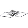 HLW LED LED Ceiling Light - Ceiling Lighting - Trion Venda - 25W - Natural White 4000K - Dimmable - Square - Matte Chrome - Aluminum