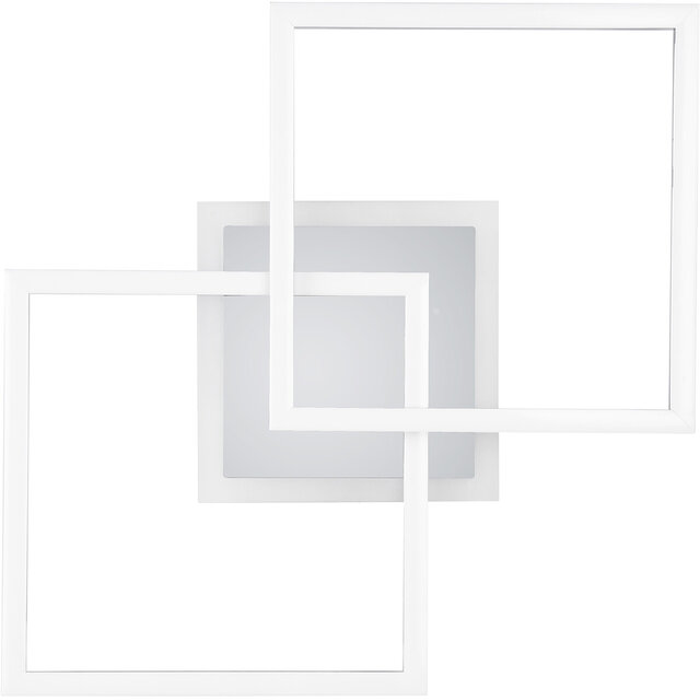 HLW LED LED Plafondlamp - Plafondverlichting - Trion Venda - 25W - Natuurlijk Wit 4000K - Dimbaar - Vierkant - Mat Chroom - Aluminium