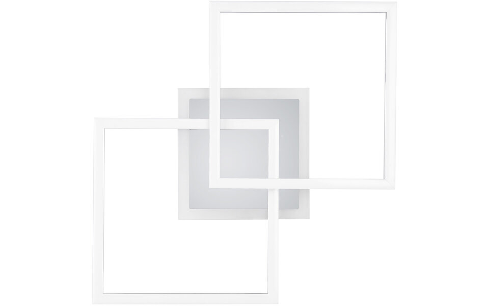 HLW LED LED Ceiling Light - Ceiling Lighting - Trion Venda - 25W - Natural White 4000K - Dimmable - Square - Matte Chrome - Aluminum