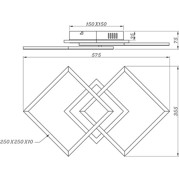 HLW LED LED Plafondlamp - Plafondverlichting - Trion Venda - 25W - Natuurlijk Wit 4000K - Dimbaar - Vierkant - Mat Chroom - Aluminium HLW LED LED Plafondlamp - Plafondverlichting - Trion Venda - 25W - Natuurlijk Wit 4000K - Dimbaar - Vierkant - Mat Chroom - Aluminium