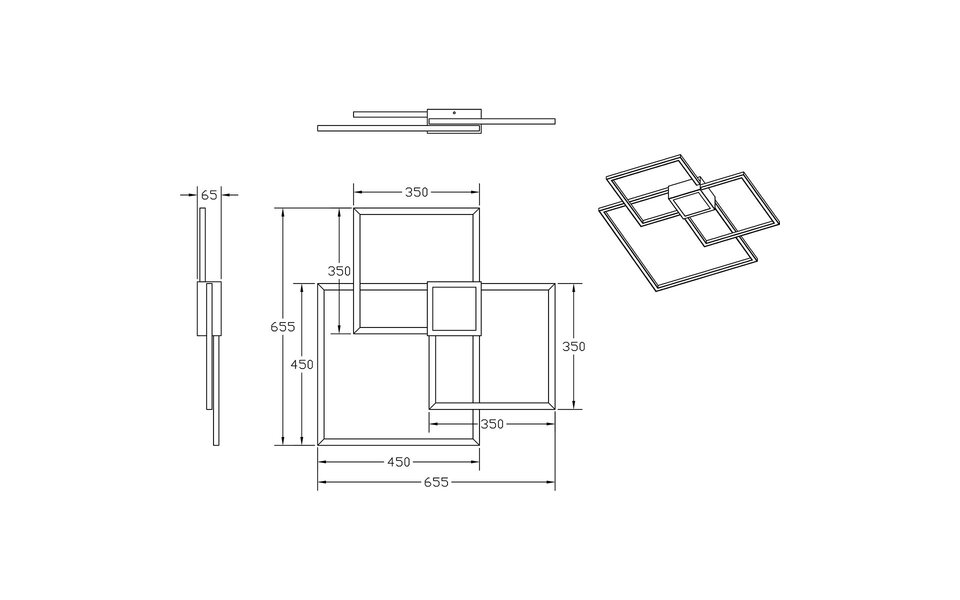 HLW LED LED Plafondlamp - Trion Hydro - 38W - Natuurlijk Wit 4000K - Dimbaar - Vierkant - Mat Wit - Aluminium HLW LED LED Plafondlamp - Trion Hydro - 38W - Natuurlijk Wit 4000K - Dimbaar - Vierkant - Mat Wit - Aluminium