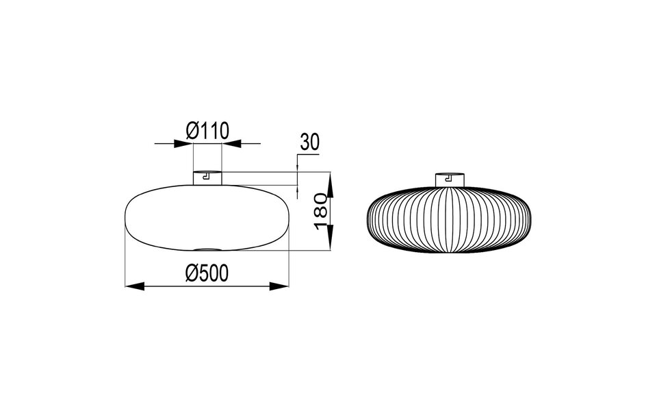 HLW LED LED Ceiling Light - Ceiling Lighting - Trion Johy - E27 Fitting - Round - Industrial - Matte Black - Aluminum - 50cm