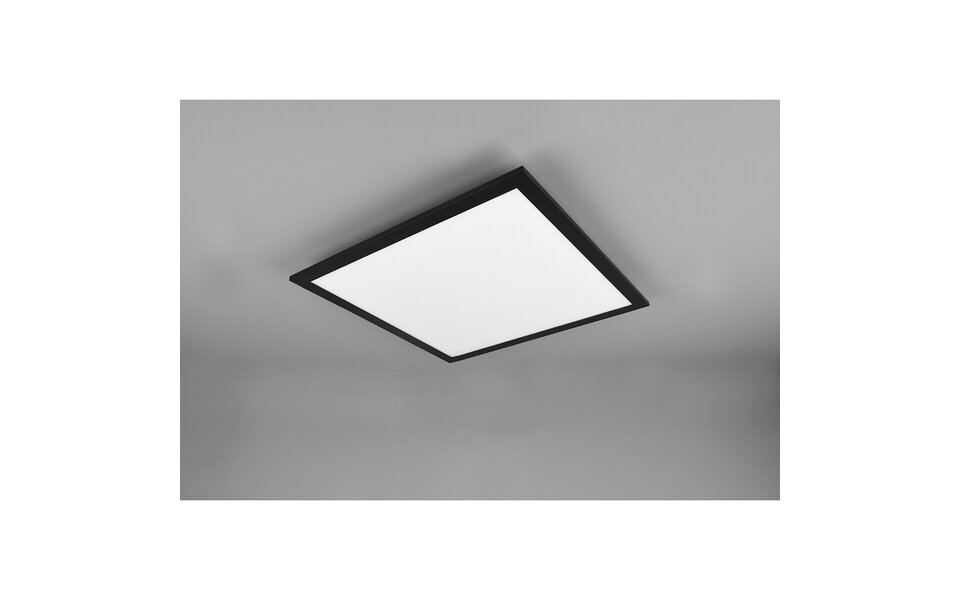 HLW LED LED Ceiling Lamp - Ceiling Lighting - Trion Alina - 18W - Warm White 3000K - Matte Black - Aluminum - 45cm HLW LED LED Ceiling Lamp - Ceiling Lighting - Trion Alina - 18W - Warm White 3000K - Matte Black - Aluminum - 45cm