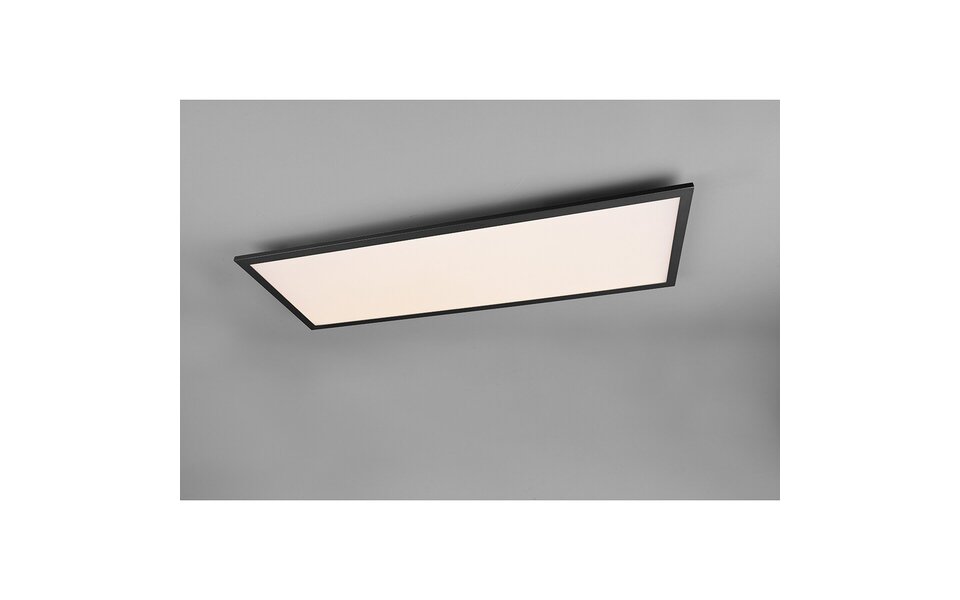 HLW LED LED Ceiling Lamp - Ceiling Lighting - Trion Alina - 34W - Warm White 3000K - Matte Black - Aluminum - 80cm HLW LED LED Ceiling Lamp - Ceiling Lighting - Trion Alina - 34W - Warm White 3000K - Matte Black - Aluminum - 80cm