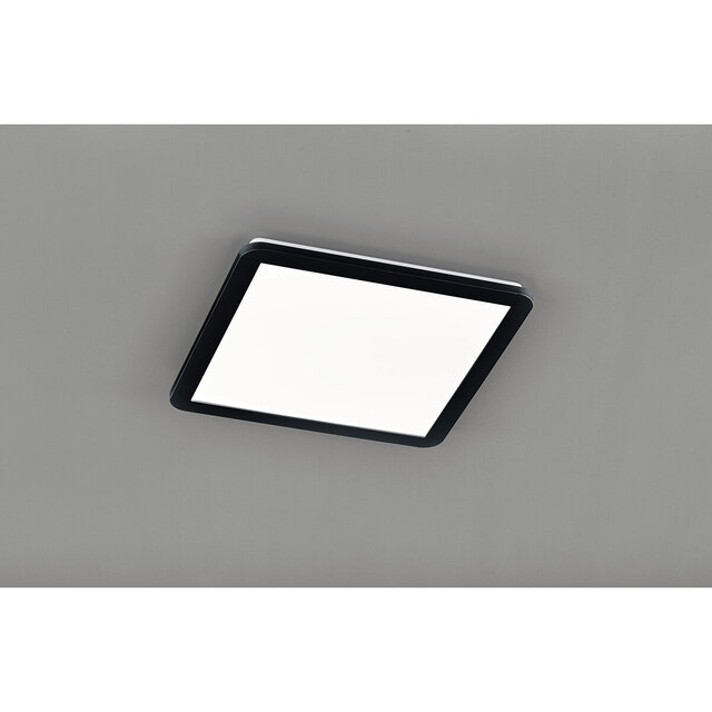 HLW LED LED Ceiling Light - Trion Campill - 22W - Warm White 3000K - Splashproof IP44 - Dimmable - Square - Matte Black - Plastic HLW LED LED Ceiling Light - Trion Campill - 22W - Warm White 3000K - Splashproof IP44 - Dimmable - Square - Matte Black - Plastic