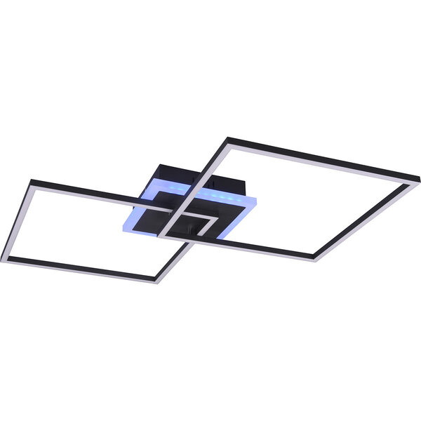 HLW LED LED Plafondlamp - Trion Aruba - 35.5W - RGBW - Dimbaar - Afstandsbediening - Vierkant - Mat Zwart - Aluminium HLW LED LED Plafondlamp - Trion Aruba - 35.5W - RGBW - Dimbaar - Afstandsbediening - Vierkant - Mat Zwart - Aluminium