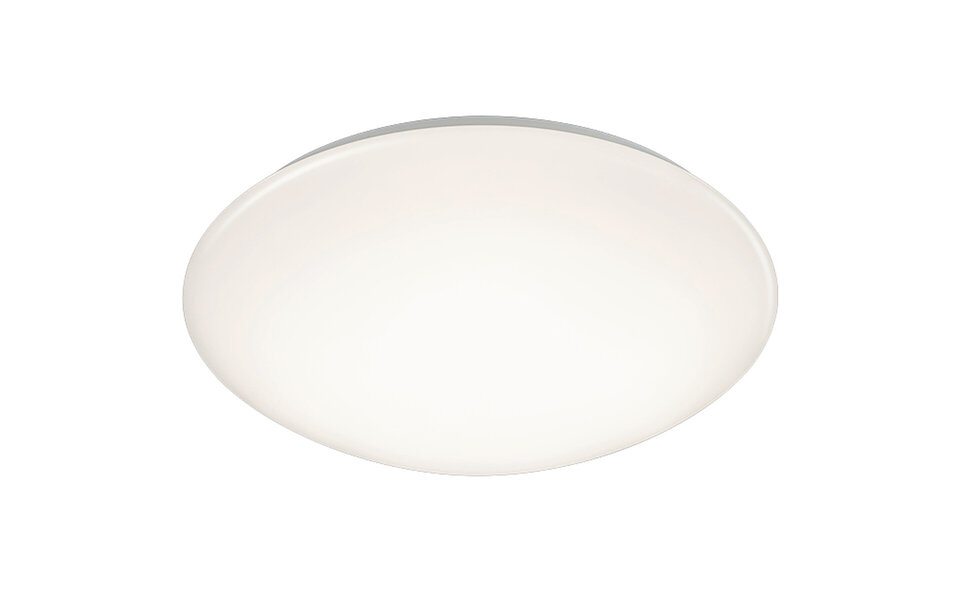 HLW LED LED Ceiling Light - Bathroom Light - Trion Paula - 15W - Splashproof IP44 - Warm White 3000K - Round - Matte White - Plastic