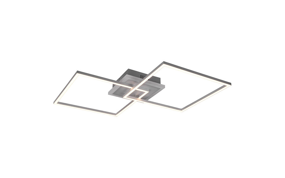 HLW LED LED Plafondlamp - Trion Aruba - 35.5W - RGBW - Dimbaar - Afstandsbediening - Vierkant - Mat Titaan - Aluminium HLW LED LED Plafondlamp - Trion Aruba - 35.5W - RGBW - Dimbaar - Afstandsbediening - Vierkant - Mat Titaan - Aluminium