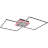 HLW LED LED Ceiling Light - Trion Aruba - 35.5W - RGBW - Dimmable - Remote Control - Square - Matte Titanium - Aluminum