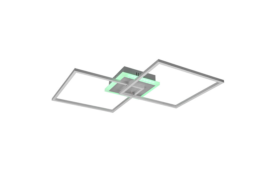 HLW LED LED Plafondlamp - Trion Aruba - 35.5W - RGBW - Dimbaar - Afstandsbediening - Vierkant - Mat Titaan - Aluminium HLW LED LED Plafondlamp - Trion Aruba - 35.5W - RGBW - Dimbaar - Afstandsbediening - Vierkant - Mat Titaan - Aluminium