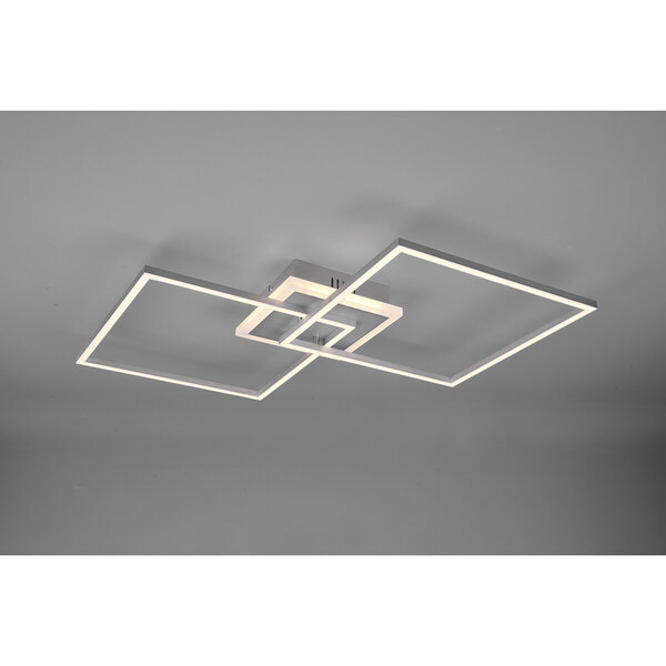 HLW LED LED Plafondlamp - Trion Aruba - 35.5W - RGBW - Dimbaar - Afstandsbediening - Vierkant - Mat Titaan - Aluminium HLW LED LED Plafondlamp - Trion Aruba - 35.5W - RGBW - Dimbaar - Afstandsbediening - Vierkant - Mat Titaan - Aluminium