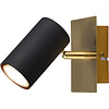 LED wall spotlight Trion Milona matte black/gold - GU10 LED wall spotlight Trion Milona matte black/gold - GU10