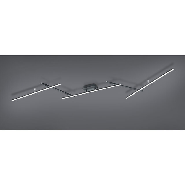 HLW LED LED Ceiling Light - Trion Ardino - 22W - Adjustable Color - RGBW - Dimmable - Remote Control - Rectangular - Matte Black - Aluminum HLW LED LED Ceiling Light - Trion Ardino - 22W - Adjustable Color - RGBW - Dimmable - Remote Control - Rectangular - Matte Black - Aluminum