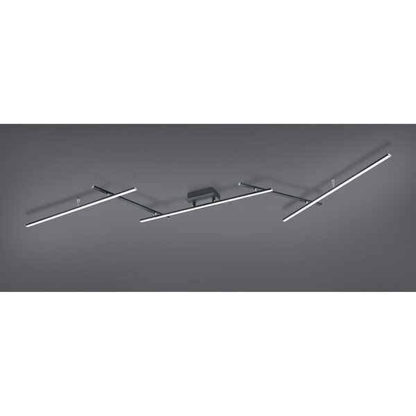 HLW LED LED Plafondlamp - Trion Ardino - 22W - Aanpasbare Kleur - RGBW - Dimbaar - Afstandsbediening - Rechthoek - Mat Zwart - Aluminium HLW LED LED Plafondlamp - Trion Ardino - 22W - Aanpasbare Kleur - RGBW - Dimbaar - Afstandsbediening - Rechthoek - Mat Zwart - Aluminium