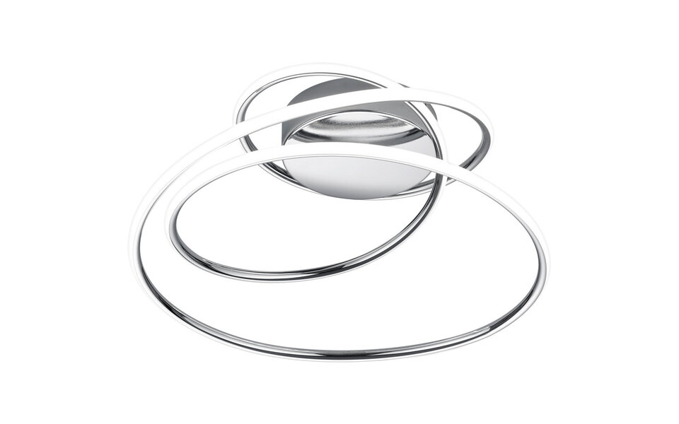 HLW LED LED Plafondlamp - Plafondverlichting - Trion Bilona - 36W - Natuurlijk Wit 4000K - Dimbaar - Rond - Glans Chroom - Aluminium