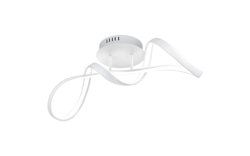 HLW LED LED Ceiling Light - Ceiling Lighting - Trion Peruino - 28W - Natural White 4000K - Dimmable - Round - Matte White - Aluminum