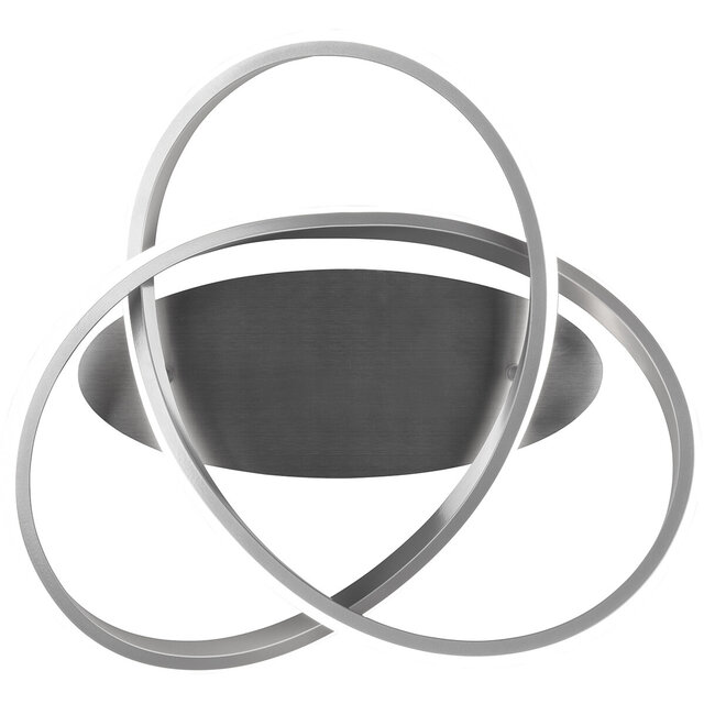 Ronde dimbare LED plafondlamp mat nikkel 18W 2400 lumen neutraal wit licht