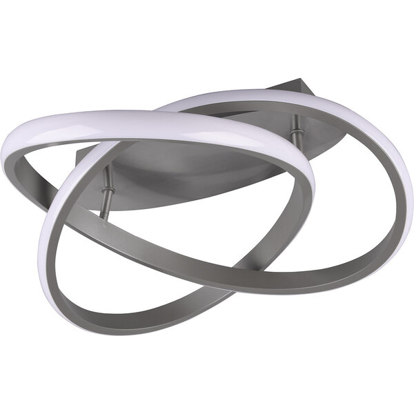 HLW LED LED Plafondlamp - Plafondverlichting - Trion Corcy - 18W - Natuurlijk Wit 4000K - Dimbaar - Rond - Mat Nikkel - Aluminium HLW LED LED Plafondlamp - Plafondverlichting - Trion Corcy - 18W - Natuurlijk Wit 4000K - Dimbaar - Rond - Mat Nikkel - Aluminium