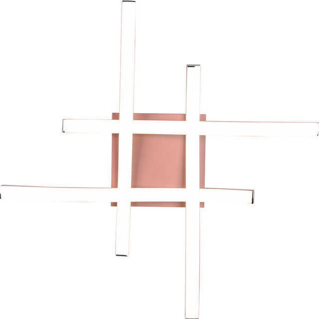 ronde dimbare LED plafondlamp 20W mat roségoud met 2400 lumen en neutraal wit licht 4000K