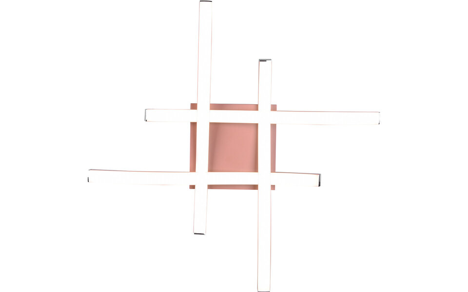 HLW LED LED Ceiling Light - Ceiling Lighting - Trion Ritonu - 20W - Natural White 4000K - Dimmable - Square - Matte Rose Gold - Aluminum