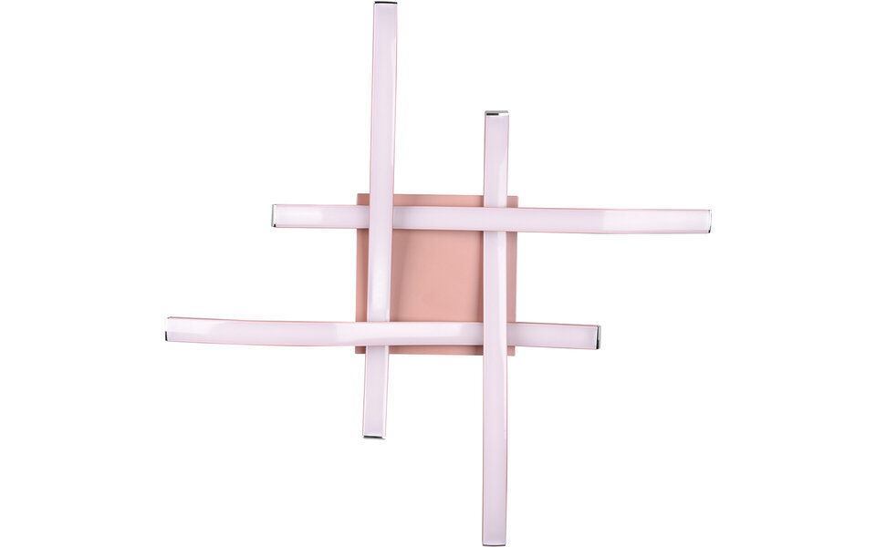 HLW LED LED Plafondlamp - Plafondverlichting - Trion Ritonu - 20W - Natuurlijk Wit 4000K - Dimbaar - Vierkant - Mat Roségoud - Aluminium