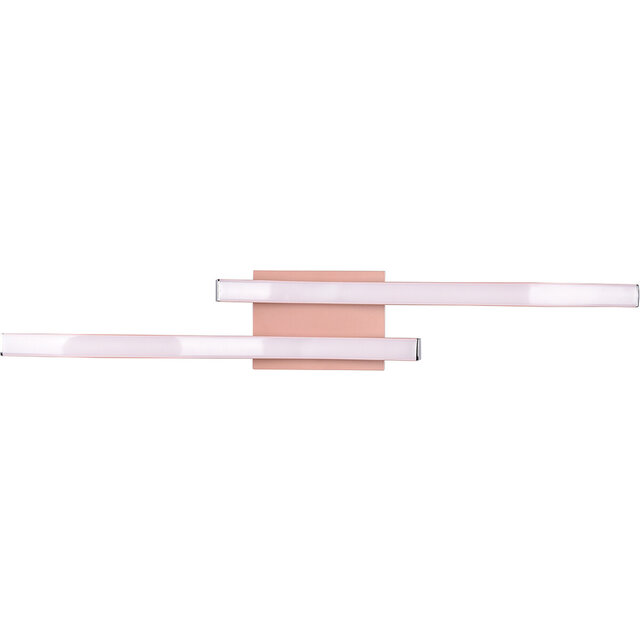 HLW LED LED Ceiling Light - Ceiling Lighting - Trion Ritonu - 10W - Natural White 4000K - Dimmable - Rectangular - Matte Rose Gold - Aluminum