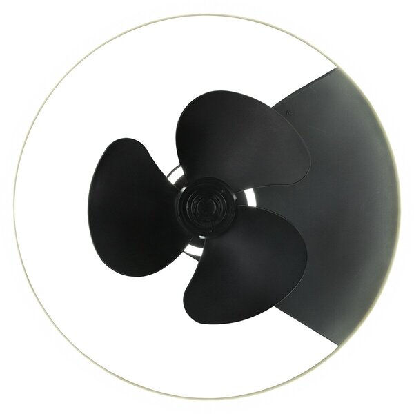 HLW LED LED Plafondlamp met Ventilator - Plafondventilator - Trion Borkino - 30W - Aanpasbare Kleur - Afstandsbediening - Dimbaar - Rond - Mat Zwart - Aluminium HLW LED LED Plafondlamp met Ventilator - Plafondventilator - Trion Borkino - 30W - Aanpasbare Kleur - Afstandsbediening - Dimbaar - Rond - Mat Zwart - Aluminium