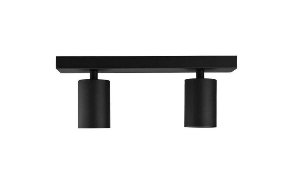 HLW LED LED Ceiling Spotlight - Brinton Betin - GU10 Fitting - 2-light - Round - Matte Black - Tiltable - Aluminum - Philips - CorePro 830 36D - Dimmable - 10W - Warm White 3000K