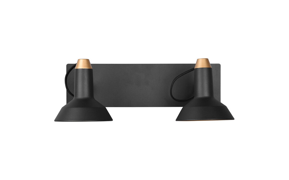 HLW LED LED Ceiling Spotlight - Trion Rollo - E14 Fitting - 2-light - Rectangular - Matte Black - Aluminum