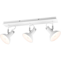 Trion Rollo LED ceiling spotlight 3-light adjustable matte white