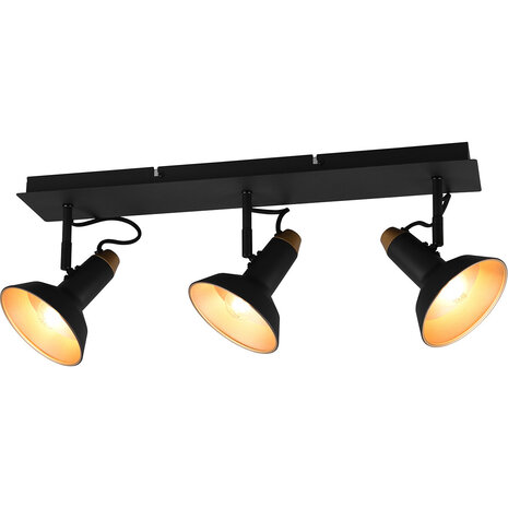 LED Plafondspot - Trion Rollo - E14 Fitting - 3-lichts - Rechthoek - Mat Zwart - Aluminium LED Plafondspot - Trion Rollo - E14 Fitting - 3-lichts - Rechthoek - Mat Zwart - Aluminium