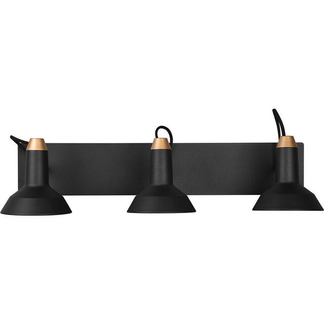 HLW LED LED Plafondspot - Trion Rollo - E14 Fitting - 3-lichts - Rechthoek - Mat Zwart - Aluminium