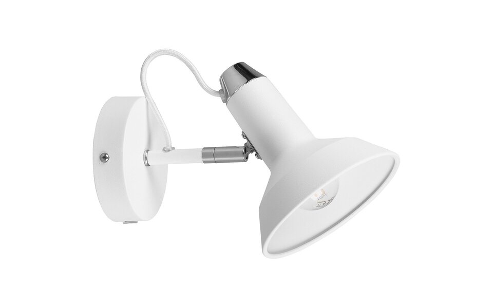 HLW LED LED Wandspot - Trion Rollo - E14 Fitting - 1-lichts - Rond - Mat Wit - Aluminium