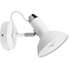 Witte LED wandspot van mat aluminium met E14 fitting en warm wit licht tot 10W vermogen