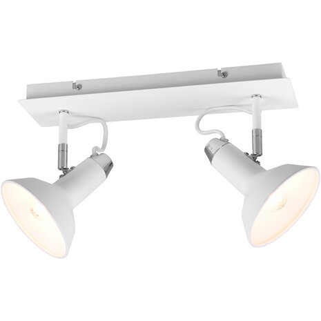 LED Plafondspot - Trion Rollo - E14 Fitting - 2-lichts - Rechthoek - Mat Wit - Aluminium LED Plafondspot - Trion Rollo - E14 Fitting - 2-lichts - Rechthoek - Mat Wit - Aluminium