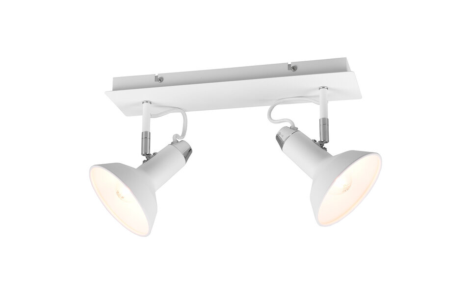 HLW LED LED Plafondspot - Trion Rollo - E14 Fitting - 2-lichts - Rechthoek - Mat Wit - Aluminium