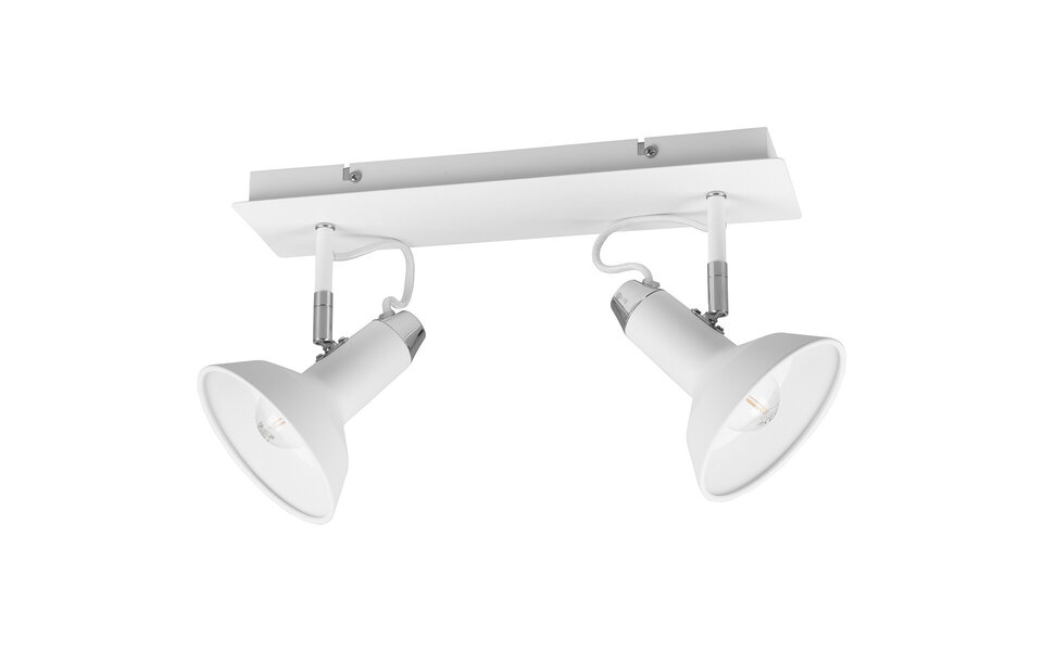 HLW LED LED Plafondspot - Trion Rollo - E14 Fitting - 2-lichts - Rechthoek - Mat Wit - Aluminium