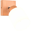 LED Wall Spotlight Trion Asmara – Matte Brown Wood, E14