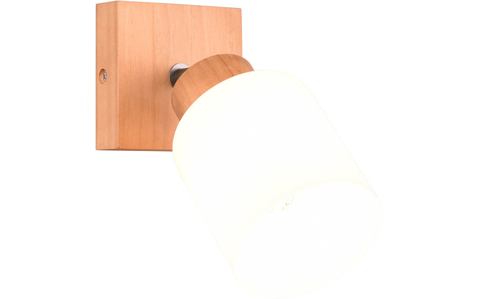 HLW LED LED Wandspot - Wandverlichting - Trion Asmara - E14 Fitting - Vierkant - Mat Bruin - Hout