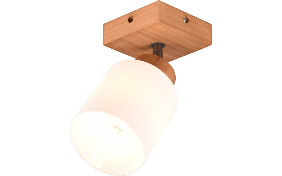 HLW LED LED Wandspot - Wandverlichting - Trion Asmara - E14 Fitting - Vierkant - Mat Bruin - Hout