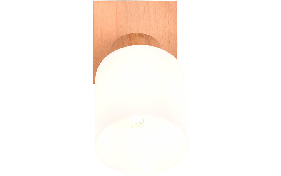 HLW LED LED Wall Spotlight - Wall Lighting - Trion Asmara - E14 Fitting - Square - Matte Brown - Wood