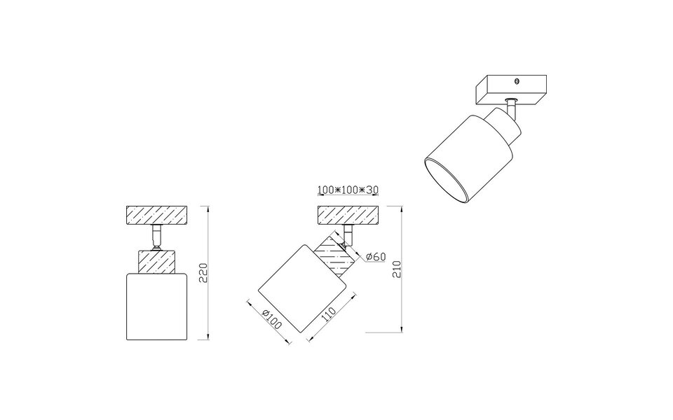 HLW LED LED Wandspot - Wandverlichting - Trion Asmara - E14 Fitting - Vierkant - Mat Bruin - Hout