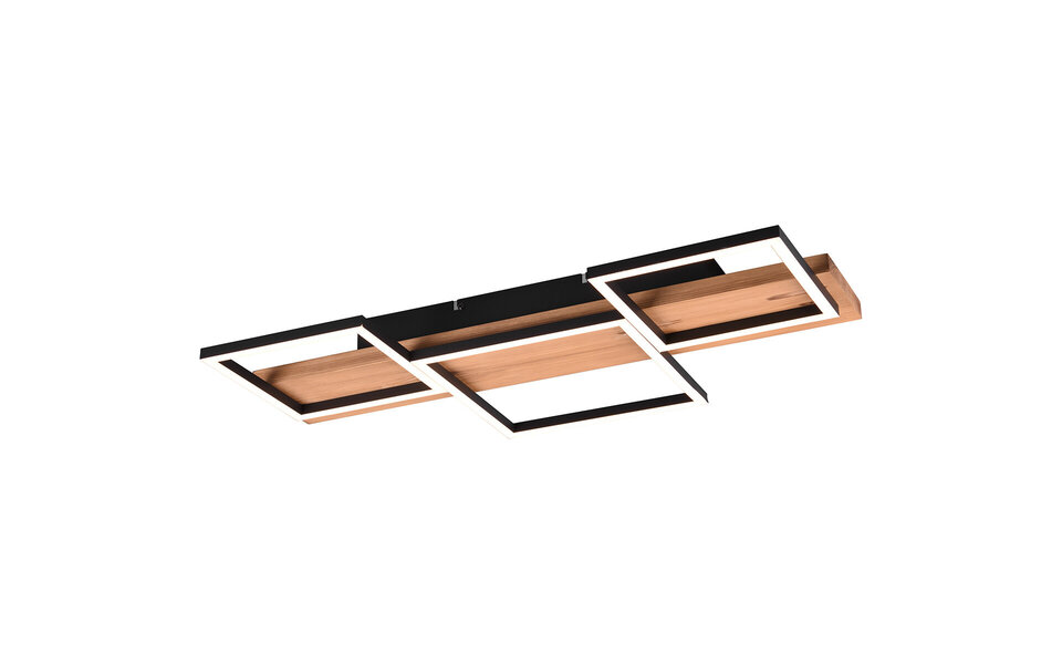 HLW LED LED Plafondlamp - Plafondverlichting - Trion Harla - 30W - Warm Wit 3000K - Dimbaar - Rechthoek - Mat Zwart - Aluminium HLW LED LED Plafondlamp - Plafondverlichting - Trion Harla - 30W - Warm Wit 3000K - Dimbaar - Rechthoek - Mat Zwart - Aluminium