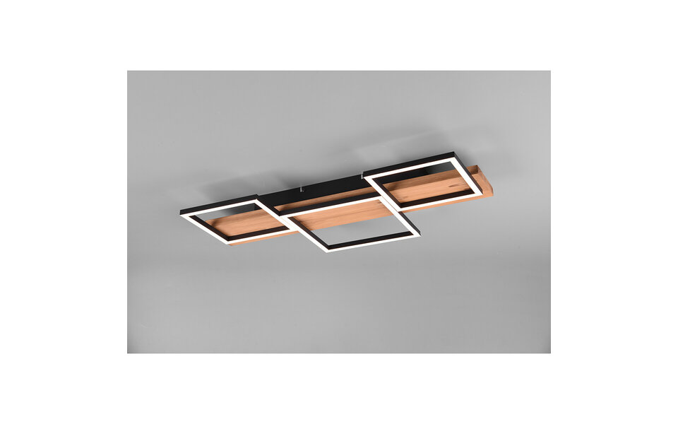 HLW LED LED Plafondlamp - Plafondverlichting - Trion Harla - 30W - Warm Wit 3000K - Dimbaar - Rechthoek - Mat Zwart - Aluminium HLW LED LED Plafondlamp - Plafondverlichting - Trion Harla - 30W - Warm Wit 3000K - Dimbaar - Rechthoek - Mat Zwart - Aluminium