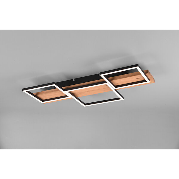HLW LED LED Plafondlamp - Plafondverlichting - Trion Harla - 30W - Warm Wit 3000K - Dimbaar - Rechthoek - Mat Zwart - Aluminium HLW LED LED Plafondlamp - Plafondverlichting - Trion Harla - 30W - Warm Wit 3000K - Dimbaar - Rechthoek - Mat Zwart - Aluminium
