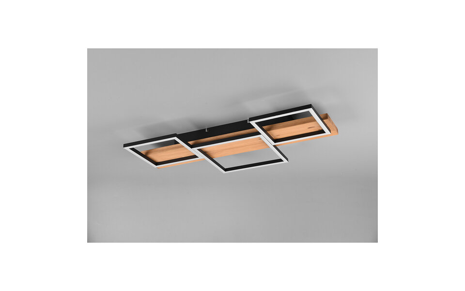 HLW LED LED Plafondlamp - Plafondverlichting - Trion Harla - 30W - Warm Wit 3000K - Dimbaar - Rechthoek - Mat Zwart - Aluminium HLW LED LED Plafondlamp - Plafondverlichting - Trion Harla - 30W - Warm Wit 3000K - Dimbaar - Rechthoek - Mat Zwart - Aluminium