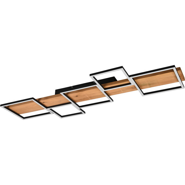 HLW LED LED Plafondlamp - Plafondverlichting - Trion Harla - 42W - Warm Wit 3000K - Dimbaar - Rechthoek - Mat Zwart - Aluminium HLW LED LED Plafondlamp - Plafondverlichting - Trion Harla - 42W - Warm Wit 3000K - Dimbaar - Rechthoek - Mat Zwart - Aluminium