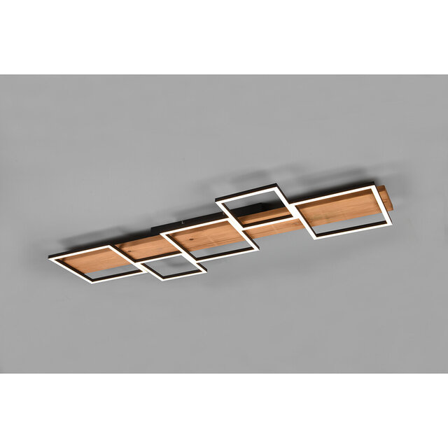 HLW LED LED Plafondlamp - Plafondverlichting - Trion Harla - 42W - Warm Wit 3000K - Dimbaar - Rechthoek - Mat Zwart - Aluminium HLW LED LED Plafondlamp - Plafondverlichting - Trion Harla - 42W - Warm Wit 3000K - Dimbaar - Rechthoek - Mat Zwart - Aluminium